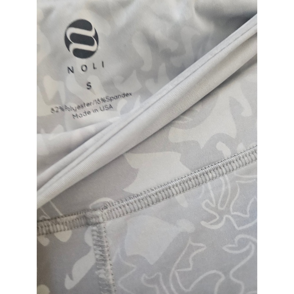 Noli Yoga Tree of Life Graphic Leggings Gray White Activewear Womens Small USA